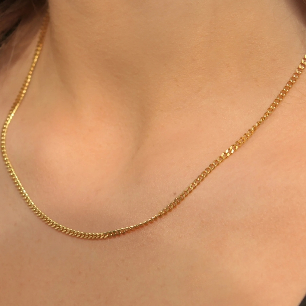 18k Gold Over SS925 Cuban Link Necklace